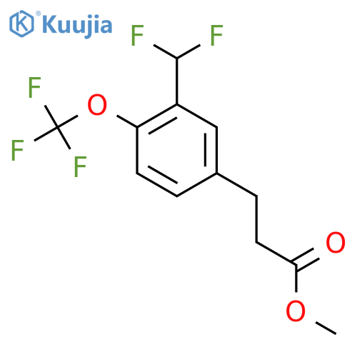 Methyl 3-(3'-(difluoromethyl)-4'-(trifluoromethoxy)phenyl)propionate structure