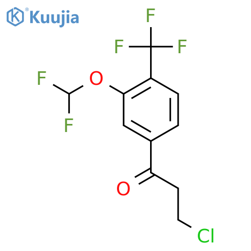 3-Chloro-3'-(difluoromethoxy)-4'-(trifluoromethyl)propiophenone structure