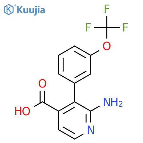 2-Amino-3-(3-(trifluoromethoxy)phenyl)isonicotinic acid structure