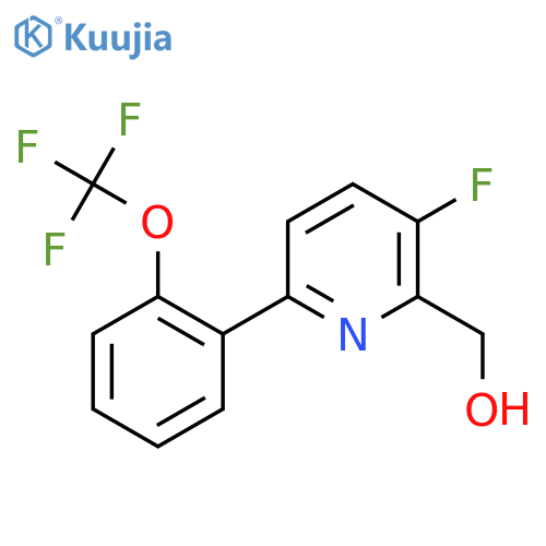 3-Fluoro-6-(2-(trifluoromethoxy)phenyl)pyridine-2-methanol structure