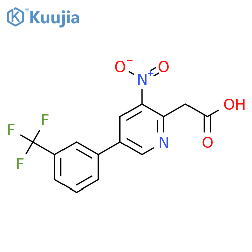 3-Nitro-5-(3-(trifluoromethyl)phenyl)pyridine-2-acetic acid structure