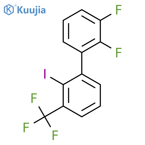 2,3-Difluoro-2'-iodo-3'-(trifluoromethyl)biphenyl structure