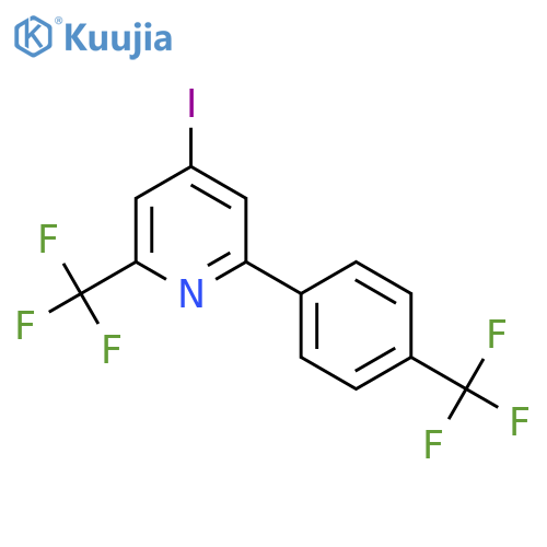 4-Iodo-2-(trifluoromethyl)-6-(4-(trifluoromethyl)phenyl)pyridine structure