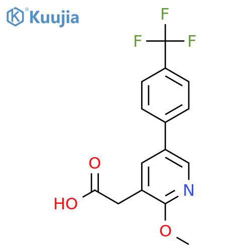 2-Methoxy-5-(4-(trifluoromethyl)phenyl)pyridine-3-acetic acid structure