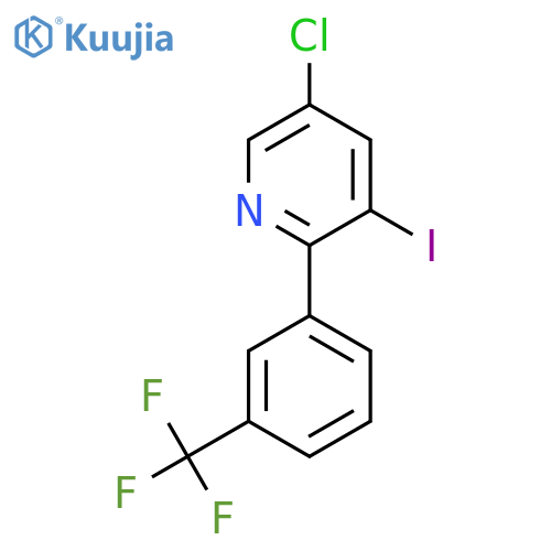 5-Chloro-3-iodo-2-(3-(trifluoromethyl)phenyl)pyridine structure