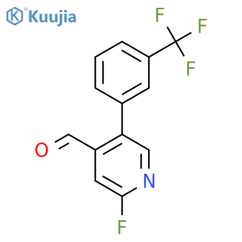 2-Fluoro-5-(3-(trifluoromethyl)phenyl)isonicotinaldehyde structure