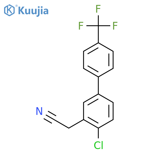 4-Chloro-4'-(trifluoromethyl)biphenyl-3-acetonitrile structure