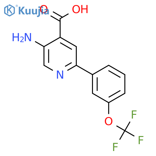 5-Amino-2-(3-(trifluoromethoxy)phenyl)isonicotinic acid structure