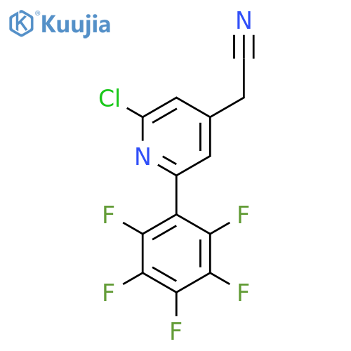 2-Chloro-6-(perfluorophenyl)pyridine-4-acetonitrile structure