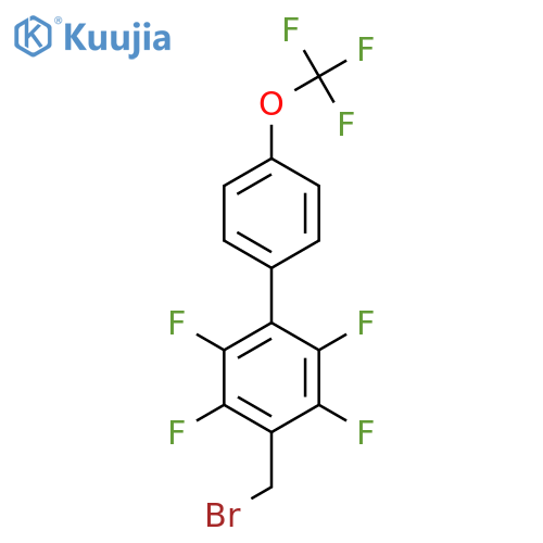 4-Bromomethyl-2,3,5,6-tetrafluoro-4'-(trifluoromethoxy)biphenyl structure