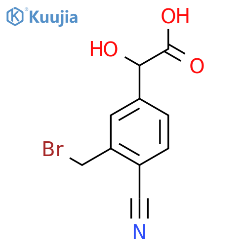 3-(Bromomethyl)-4-cyanomandelic acid structure