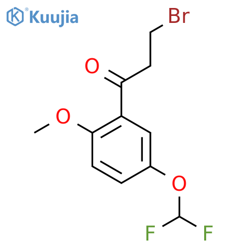 3-Bromo-5'-(difluoromethoxy)-2'-methoxypropiophenone structure