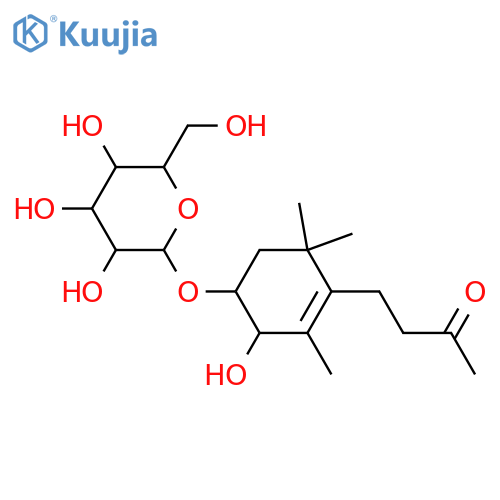 2-Butanone, 4-[4-(β-D-glucopyranosyloxy)-3-hydroxy-2,6,6-trimethyl-1-cyclohexen-1-yl]- (9CI) structure