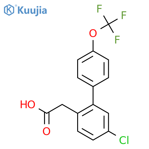 5-Chloro-4'-(trifluoromethoxy)biphenyl-2-acetic acid structure