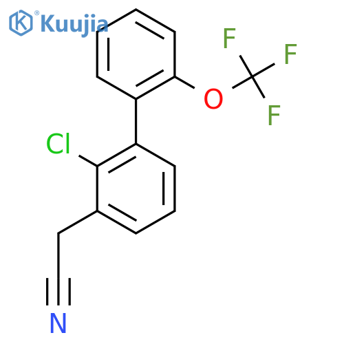 2-Chloro-2'-(trifluoromethoxy)biphenyl-3-acetonitrile structure