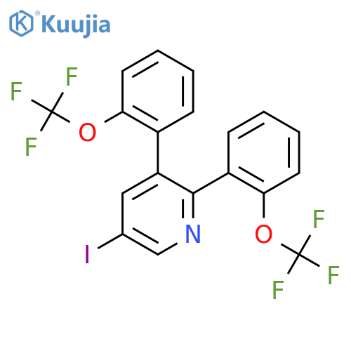2,3-Bis(2-(trifluoromethoxy)phenyl)-5-iodopyridine structure