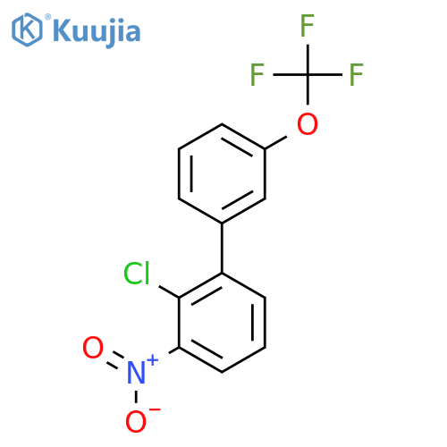 2-Chloro-3-nitro-3'-(trifluoromethoxy)biphenyl structure