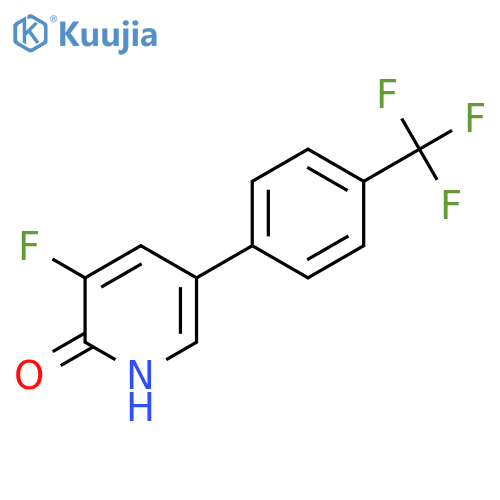 3-Fluoro-2-hydroxy-5-(4-(trifluoromethyl)phenyl)pyridine structure