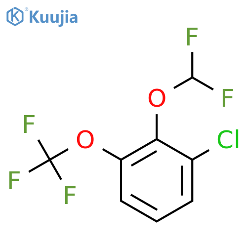 3-Chloro-2-(difluoromethoxy)(trifluoromethoxy)benzene structure