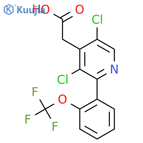 3,5-Dichloro-2-(2-(trifluoromethoxy)phenyl)pyridine-4-acetic acid structure