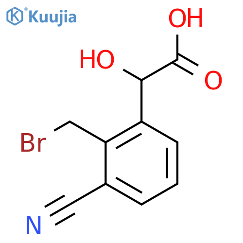 2-(Bromomethyl)-3-cyanomandelic acid structure