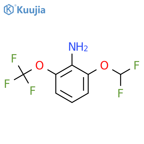 2-(Difluoromethoxy)-6-(trifluoromethoxy)benzenamine structure