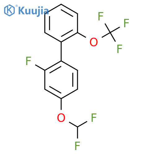 4-(Difluoromethoxy)-2-fluoro-2'-(trifluoromethoxy)biphenyl structure