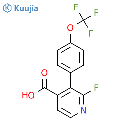 2-Fluoro-3-(4-(trifluoromethoxy)phenyl)isonicotinic acid structure
