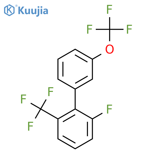 6-Fluoro-3'-(trifluoromethoxy)-2-(trifluoromethyl)biphenyl structure