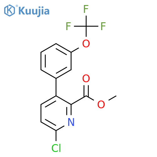 Methyl 6-chloro-3-(3-(trifluoromethoxy)phenyl)picolinate structure