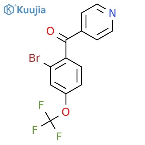 4-(2-Bromo-4-(trifluoromethoxy)benzoyl)pyridine structure