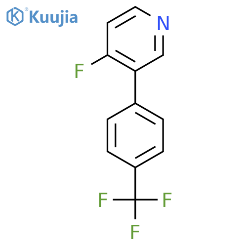 4-Fluoro-3-(4-(trifluoromethyl)phenyl)pyridine structure