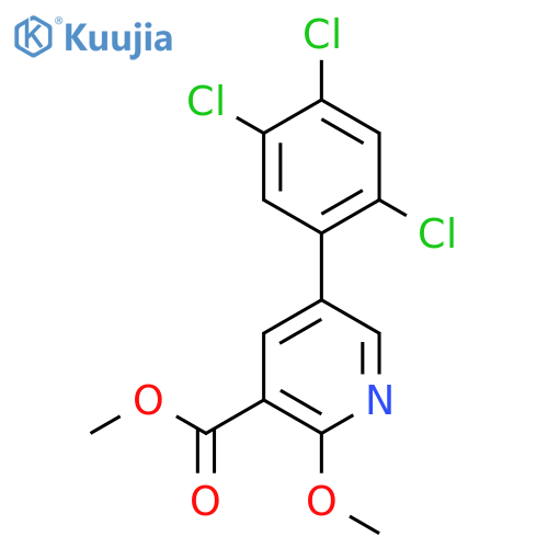 Methyl 2-methoxy-5-(2,4,5-trichlorophenyl)nicotinate structure