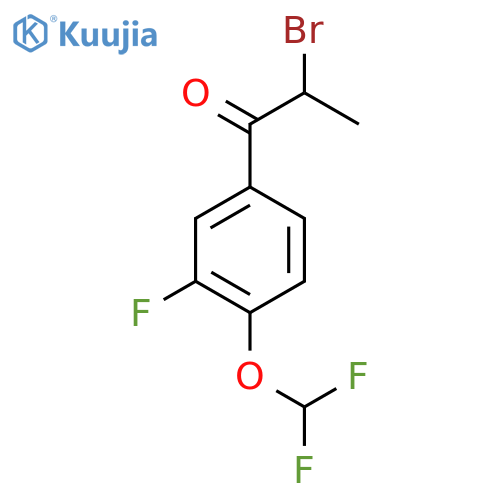 2-Bromo-3'-fluoro-4'-(difluoromethoxy)propiophenone structure