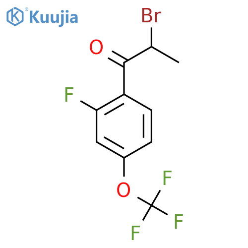 2-Bromo-2'-fluoro-4'-(trifluoromethoxy)propiophenone structure