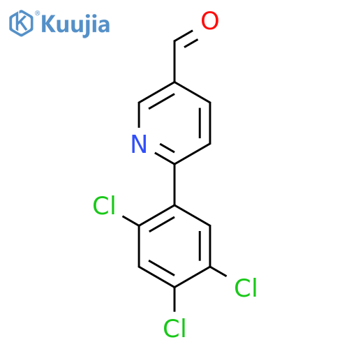 6-(2,4,5-Trichlorophenyl)nicotinaldehyde structure