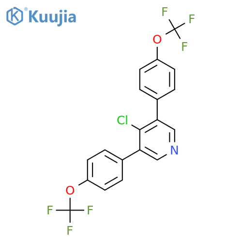3,5-Bis(4-(trifluoromethoxy)phenyl)-4-chloropyridine structure