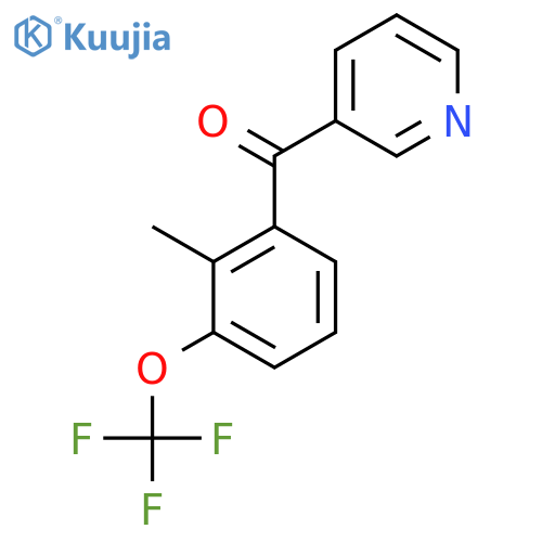 3-(2-Methyl-3-(trifluoromethoxy)benzoyl)pyridine structure