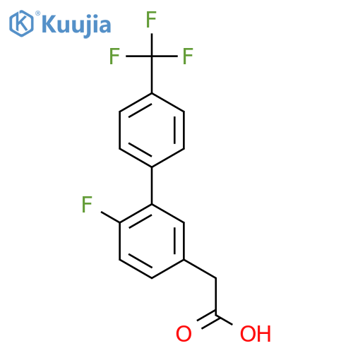 6-Fluoro-4'-(trifluoromethyl)biphenyl-3-acetic acid structure