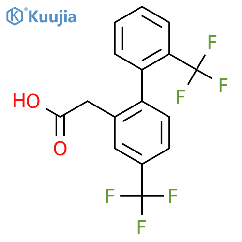 4,2'-Bis(trifluoromethyl)biphenyl-2-acetic acid structure