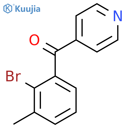 4-(2-Bromo-3-methylbenzoyl)pyridine structure