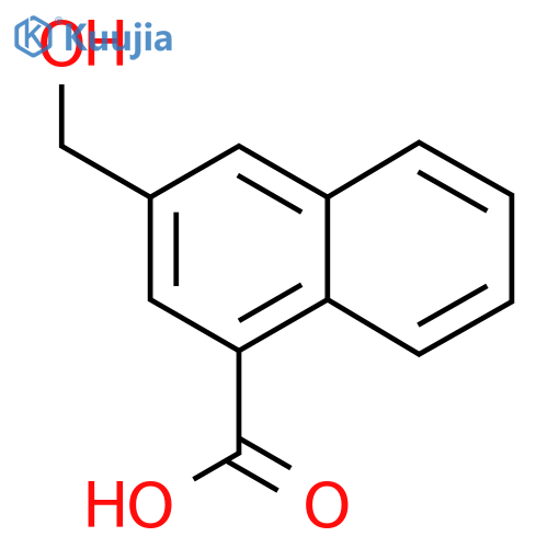 3-(Hydroxymethyl)naphthalene-1-carboxylic acid structure