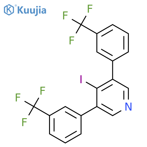 3,5-Bis(3-(trifluoromethyl)phenyl)-4-iodopyridine structure