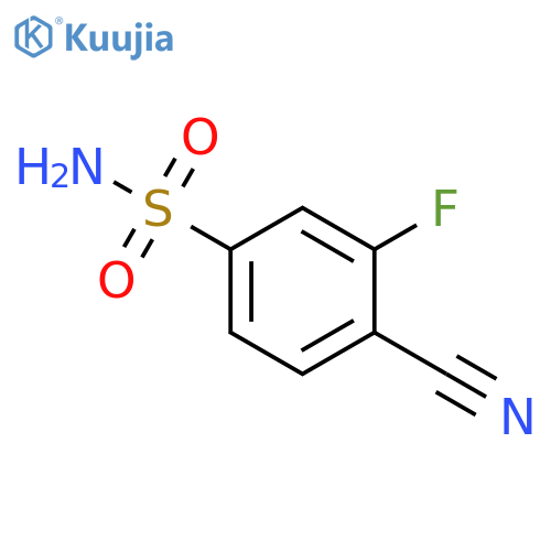 Benzenesulfonamide, 4-cyano-3-fluoro- structure