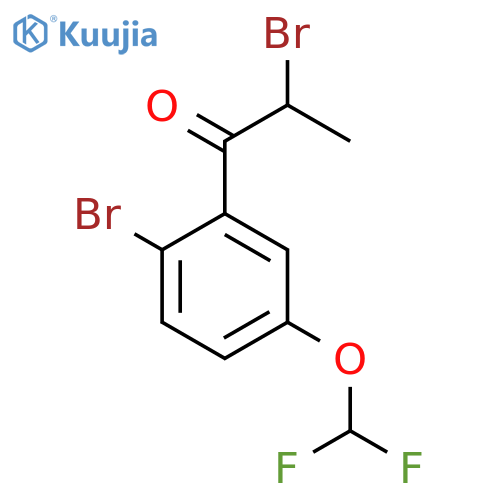 2,2'-Dibromo-5'-(difluoromethoxy)propiophenone structure