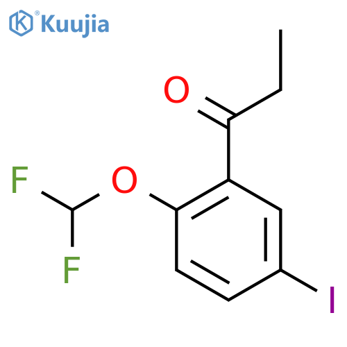 2'-(Difluoromethoxy)-5'-iodopropiophenone structure