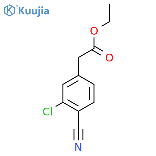 Ethyl 3-chloro-4-cyanophenylacetate structure