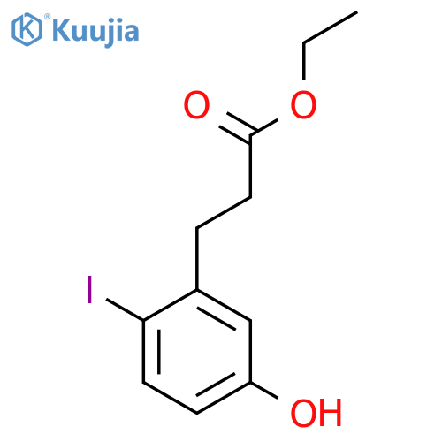 Ethyl 3-(5'-hydroxy-2'-iodophenyl)propionate structure