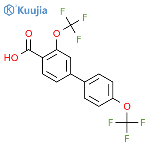 3,4'-Bis-(trifluoromethoxy)biphenyl-4-carboxylic acid structure