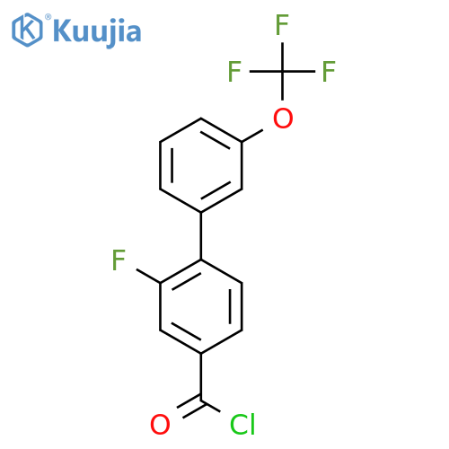 2-Fluoro-3'-(trifluoromethoxy)biphenyl-4-carbonyl chloride structure